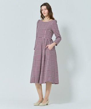 TOCCA 【百田夏菜子さん着用】【消臭】FROSTED CHECK TWEED ドレス アイボリー系