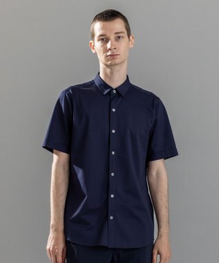 JOSEPH HOMME ＜新色追加＞【ストレッチ】ハイゲージコットンジャージー 　レギュラーカラーシャツ 【新色】ネイビー系