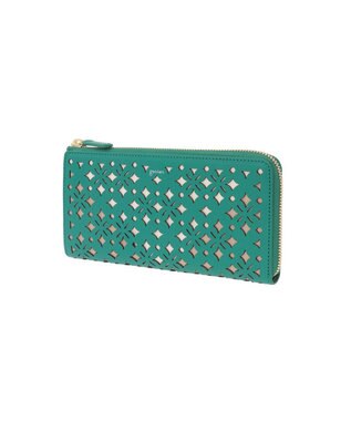 genten クアドリフォリオ 長財布 エメラルド