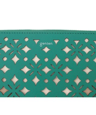 genten クアドリフォリオ 長財布 エメラルド