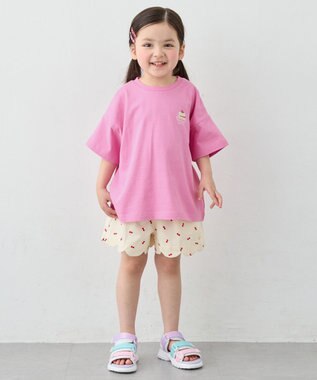 ANY KIDS 【洗濯機可能】スカラップショートパンツ エクリュ（サクランボ×ドット）