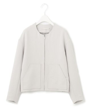 ICB L 【洗える】 ダブルクロスクレープ ブルゾン トープ系