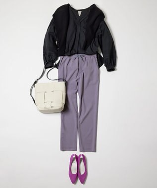 UNFILO ドロストスティックパンツ ライラック系