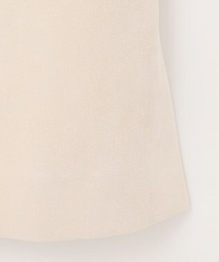 ANY SIS L 【洗える】スエードライクトリミング コート アイボリーベージュ