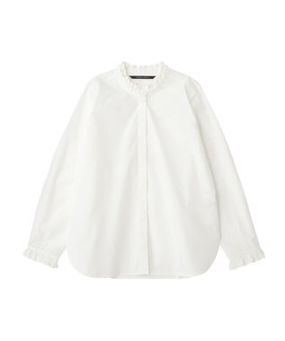 YECCA VECCA イージケアフリルカラーシャツ Off White