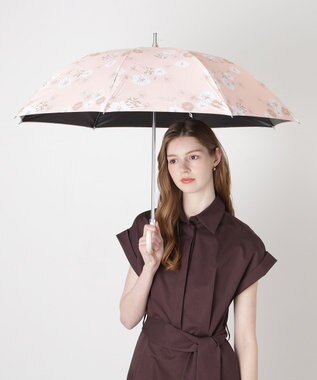 MOONBAT 【一級遮光/軽量】PAUL & JOE 晴雨兼用 日傘 長傘 総柄クリザンテーム 遮熱 UV