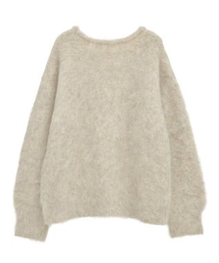 Green Parks 前後２ｗａｙキーネックシャギーニット Beige