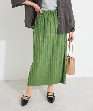 CRAFT STANDARD BOUTIQUE カットジャガードスカート Green