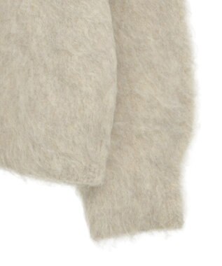 Green Parks 前後２ｗａｙキーネックシャギーニット Beige