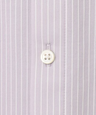 J.PRESS LADIES L ピンストライプジャージー バンドカラー スキッパー カットソー ふじ色系1