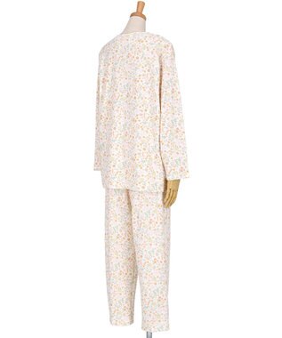 Wing 【数量限定　特別価格】 ウイング スリープ パジャマ 長袖 長ズボン 綿100％ スムース素材 レディース EP7991 ウイング／ワコール オレンジ