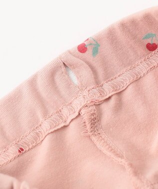 ANY KIDS 【WEB限定】フリル付き総柄レギンス ピンク×チェリー