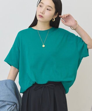AMERICAN HOLIC 【接触冷感+UVカット】半袖コクーンカットプルオーバー Blue Green