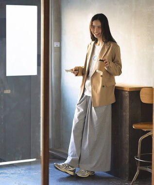 CRAFT STANDARD BOUTIQUE フロントタックドレープワイドパンツ Gray Mixture