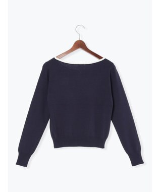 Te chichi スクエアチャームキーネックプルオーバー ネイビー