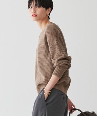 AMERICAN HOLIC 透かし編みニットプルオーバー Mocha