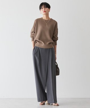 AMERICAN HOLIC 透かし編みニットプルオーバー Mocha