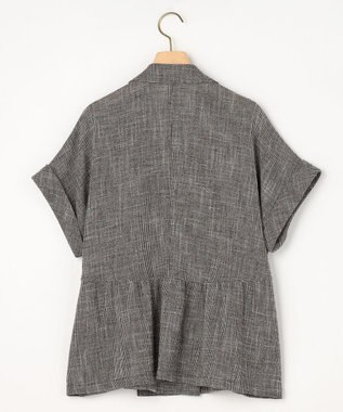 組曲 S 【先行予約】【WEB限定】メランジレノクロス バックペプラムジャケット ブラック系7