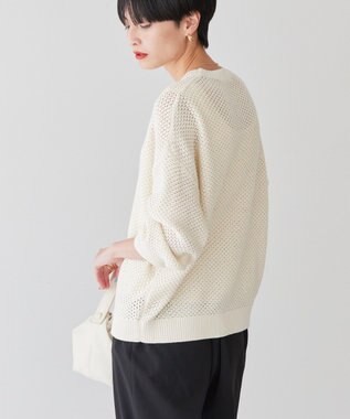 AMERICAN HOLIC 透かし編みニットプルオーバー Ivory