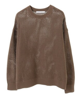 AMERICAN HOLIC 透かし編みニットプルオーバー Mocha