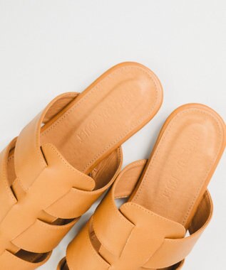 BONTRE 【PRECIEUX JOUET/プレシュウジュエ】フラットソールグルカミュール/027PJ キャメル