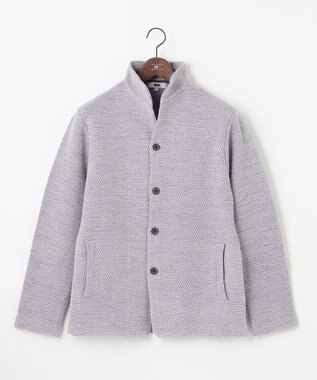 JOSEPH ABBOUD 【軽くて洗える】ストローヤーンニット カーディガン ライラック系