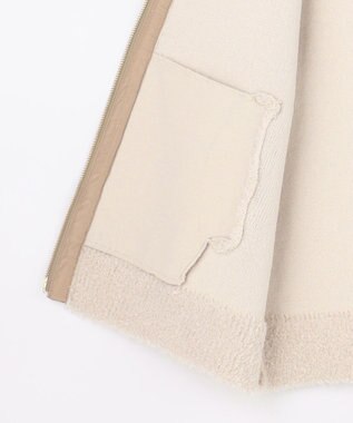 ANY L 【手洗い可】キルトコンビベスト ライトベージュ