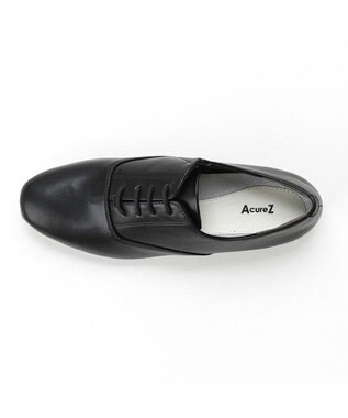 AcureZ レースアップフラットシューズ「母趾にやさしいカジュアルタイプ」 ブラック