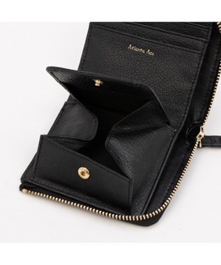 UNBILLION アトランタ ATLANTA / 牛革L字ファスナーミニウォレット ブラック