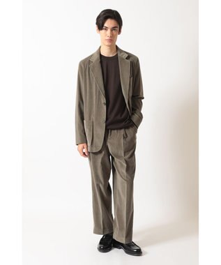 DAKS ソフトイタリアンコーデュロイカジュアルテーラードブレザー カーキ