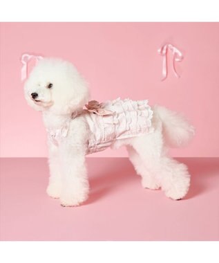 PET PARADISE cherircouture ローズリボン ワンピース 小型犬 ピンク
