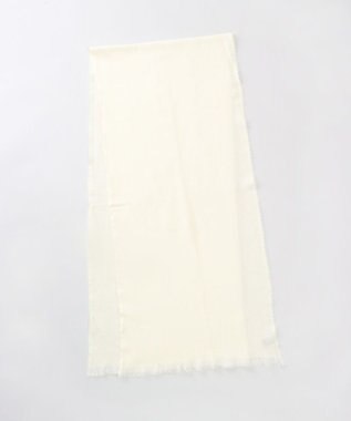 AURORA 【 LANVIN COLLECTION（ランバン コレクション） 】エアリーカシミヤ中厚無地ストール オフホワイト