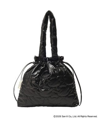 earth music&ecology 【予約】リラックマ×earth シルエットキルトトートバッグ ブラック