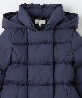 組曲 KIDS 【150-160cm】中綿 ショートコート ネイビー系