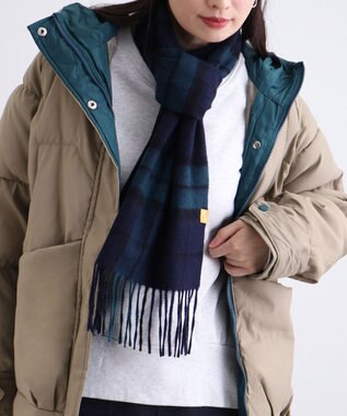 MOONBAT WEB限定【洗える】ミエル (miel) カシミヤ100％ チェックマフラー