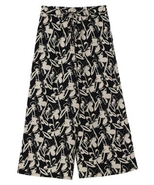 CRAFT STANDARD BOUTIQUE アートフラワーシャーリングパンツ Black