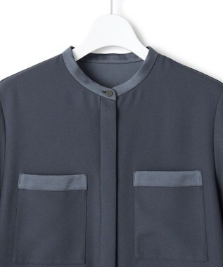 ICB 【先行予約】 FluidBackSatin シャツワンピース ダルブルー