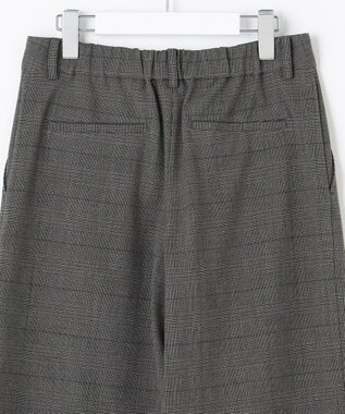 J.PRESS LADIES S 【洗える】アルガンシルクチェック ワイドパンツ ライトグレー系3