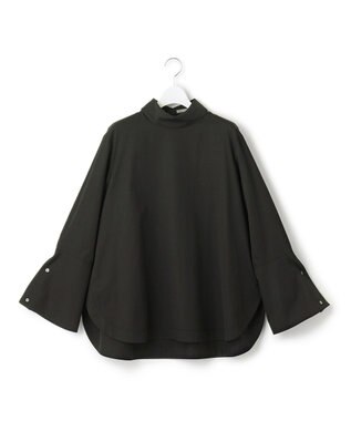 23区 【23区 lab.】ハイカウントコットン ロールアップカフス シャツ ブラック系