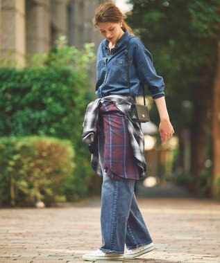 ANY オーバーデニムシャツ フェードインディゴ