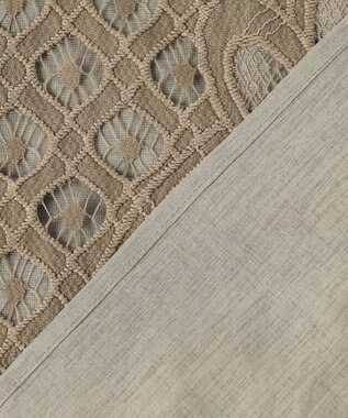 自由区 L パネルレース ブラウス カーキ