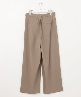 J.PRESS LADIES 【洗える】ストレッチタイプライター ラップディテール ワイド パンツ モカ系