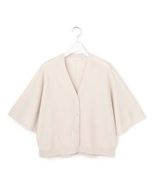 ICB L フライスリーブ Vネックカーディガン トープ