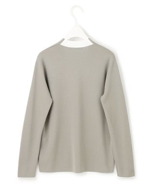 ICB 【洗える】 シンセティックフルニードル Vネックプルオーバー カーキ系