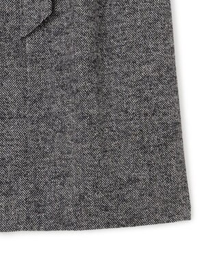 23区 ヘリンボーンループツイード Iライン スカート ブラック系