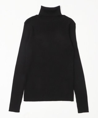 WEGO 【2025年秋冬新作】リブタートルニット ブラック