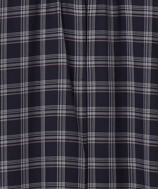 J.PRESS LADIES シアーストライプチェック フレンチスリーブ バンドカラー カットソー ネイビー系3