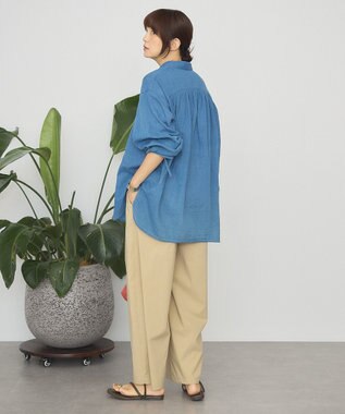 AMERICAN HOLIC ガーメントウォッシュアソートギャザーシャツ Indigo