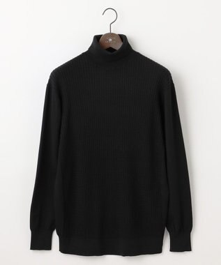 JOSEPH ABBOUD 【キングサイズ・洗える/チクチクしない/3シーズン対応】SNOWY タートルネック ニット ブラック系