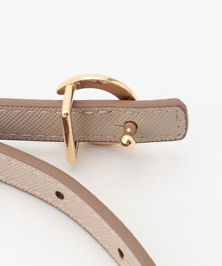 組曲 パールメタルバックルリバーシブル ベルト ブラウン×ベージュ系